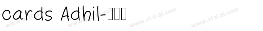 cards Adhil字体转换